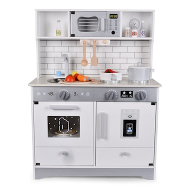 Little Story Wooden Kitchen w/  Accessories - Grey