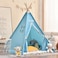Little Story Canvas Foldable  Tent and Teepee Playhouse - Blue