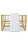 TEKNUM Prism 4in1 Acrylic Convertible Crib w/ mattress - Natural Brown