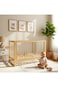 TEKNUM Prism 4in1 Acrylic Convertible Crib w/ mattress - Natural Brown