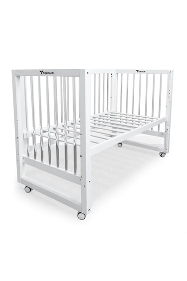 TEKNUM Prism 4in1 Acrylic Convertible Crib w/ mattress - White