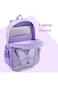 Eazy Kids 16&rdquo; Trolley School Bag Set of 3 with Wheels &ndash; Backpack, Lunch Bag &amp; Pencil Case w/ Laptop Compartment-Girl Power Purple