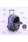 Eazy Kids 18&rdquo; Trolley School Bag Set of 4&ndash; Trolley Backpack, Lunch Bag, Pencil Case and Coin Purse w/ Laptop Compartment,Teddy Black