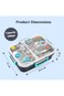 Eazy Kids 3 Compartment Stainless Steel bento Lunch Box - Space out 800ml - Blue