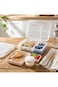 Eazy Kids 3/4/5 Compartment Convertible 1650ml Bento Lunch Box with 150ml Gravy Bowl - Grey