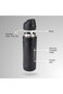Eazy Kids Stainless Steel Water Bottle w/ Straw and Spout 710mL Black