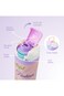 Eazy Kids Stainless Steel Water Bottle Bling w/ Straw and Spout 445 mL Success Pink