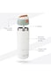 HydroBrew SipSwitch&trade; Insulated Water Bottle 720ml &ndash; Leakproof, Stainless Steel, Straw &amp; Spout Lid -Ivory Grove