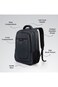 Eazy Kids 16&rdquo; Backpack with Laptop Sleeve   Lightweight School &amp; College Bag &ndash; Grey