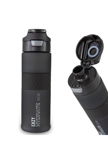Eazy Kids Tritan Water Bottle 850ml with Spout Lid &amp; Handle - Phantom Black