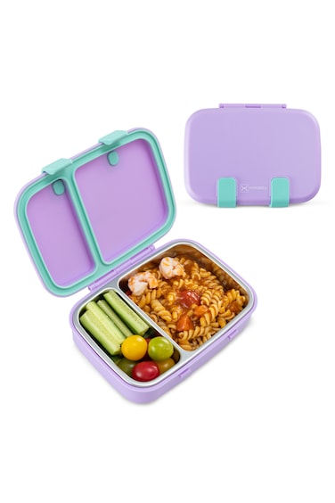 Hydrobrew Steel Core Bento Stainless Steel Lunch Box &ndash; 839ml, 2 Compartment-Orchid Mist