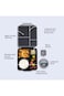 Eazy Kids Jumbo Bento Lunch Box w/Thermos &amp; Dip Jar- Midnight Black