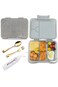Eazy Kids 6 &amp; 4 Convertible Bento Lunch Box - Glitter Ivory