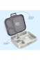 Eazy Kids Premium Stainless Steel Bento Lunch Box w/ Silicon Lid, Grey
