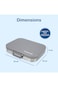Eazy Kids Premium Stainless Steel Bento Lunch Box w/ Silicon Lid, Grey