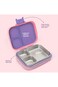 Eazy Kids Premium Stainless Steel Lunch Box 710ml &ndash; Leakproof 3-Compartment Lunch Box for Kids, Pink