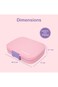 Eazy Kids Premium Stainless Steel Lunch Box 710ml &ndash; Leakproof 3-Compartment Lunch Box for Kids, Pink