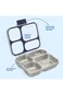 Eazy Kids Stainless Steel Bento Lunch Box w/ Tritan Lid,Blue