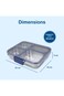 Eazy Kids Stainless Steel Bento Lunch Box w/ Tritan Lid,Blue
