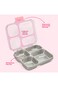 Eazy Kids Stainless Steel Bento Lunch Box w/ Tritan Lid, Pink
