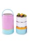 Hydrobrew Triple Decker Stainless Steel Lunch Box w/ Spoon-Candy Cloud