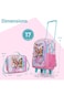 Eazy Kids Set of 5 Trolley 17" School Bag Combo - Butterfly Mint
