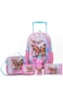Eazy Kids Set of 5 Trolley 17" School Bag Combo - Butterfly Mint