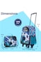 Eazy Kids Set of 5 Trolley 17" School Bag Combo - Soccer Blue