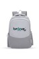 Eazy Kids 15.3&rdquo; Lightweight School Backpack for Kids &ndash; Believe Yourself Design, Grey
