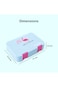 Eazy Kids 4 Compartment Bento Lunch Box &ndash; Leakproof BPA Free Food Container for Kids,  Flamingo Aqua