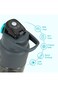 Eazy Kids Flip Top Water Bottle 750ml &ndash; BPA Free Spout &amp; Straw Bottle for Kids, Urban Grey