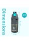 Eazy Kids Flip Top Water Bottle 750ml &ndash; BPA Free Spout &amp; Straw Bottle for Kids, Urban Grey