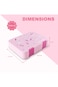 Eazy Kids 6 &amp; 4 Convertible Bento Lunch Box w/Steel Spoon &amp; Fork Set - Life Pink