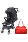 TEKNUM Travel Cabin Stroller wt Diaper Tote Bag Lightweight - Black