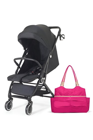 TEKNUM Travel Cabin Stroller wt Diaper Tote Bag Lightweight - Black