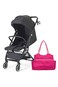 TEKNUM Travel Cabin Stroller wt Diaper Tote Bag Lightweight - Black