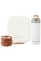 Hydrobrew Mega Flex Bento Lunch Box 1864ml w/ SipSwitch Insulated Water Bottle 720ml   Leakproof Meal Box w/ Steel Jar &ndash; Ivory Terracotta