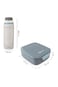 Hydrobrew Mega Flex Bento Lunch Box 1864ml w/ Sip Switch Water Bottle 1000ml   Leakproof Meal Box w/ Steel Jar &ndash; Graphite