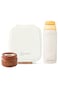 Hydrobrew Mega Flex Bento Lunch Box 1864ml w/ Sip Switch Water Bottle 1000ml   Leakproof Meal Box w/ Steel Jar &ndash; Ivory Terracotta