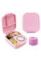 Hydrobrew Mega Flex Bento Lunch Box 1864ml w/ Sip Switch Water Bottle 1000ml   Leakproof Meal Box w/ Steel Jar &ndash; Rose Silk