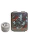 Hydrobrew Bento Lunch Box 1.74L w/ Steel Food Jar &amp; Sip Switch Water Bottle 1000ml   Leakproof Meal Box &ndash; Dinosaurs Grey