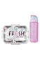 Hydrobrew Steel Core Bento Lunch Box 750ml w/ Sip Switch Tritan Water Bottle 1000ml   Leakproof 3 Compartment Meal Box &ndash; Fresh Pink