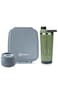 Hydrobrew Mega Flex Bento Lunch Box 1864ml w/ Sip Core Stainless Steel Bottle 720ml   Leakproof Meal Box w/ Steel Jar &ndash; Graphite