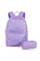 Hydrobrew 18" Backpack w/ Sip Switch Tritan Water Bottle 1000ml   Laptop Backpack w/ Bottle &ndash; Purple