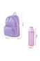 Hydrobrew 18" Backpack w/ Sip Switch Tritan Water Bottle 1000ml   Laptop Backpack w/ Bottle &ndash; Purple