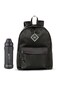 Hydrobrew 17" Backpack w/ Sip Switch Tritan Water Bottle 1000ml   Laptop Backpack w/ Bottle &ndash; Black