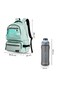 Hydrobrew 18" Backpack w/ Sip Switch Tritan Water Bottle 1000ml   Laptop Backpack w/ Bottle &ndash; Green