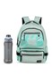 Hydrobrew 18" Backpack w/ Sip Switch Tritan Water Bottle 1000ml   Laptop Backpack w/ Bottle &ndash; Green