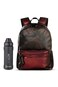 Hydrobrew 18" Backpack w/ Sip Switch Tritan Water Bottle 1000ml   Laptop Backpack w/ Bottle &ndash; Brown