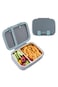 Hydrobrew Steel Core Bento Lunch Box 839ml w/ Lunch Bag   Stainless Steel 2 Compartment Meal Box &ndash; Graphite